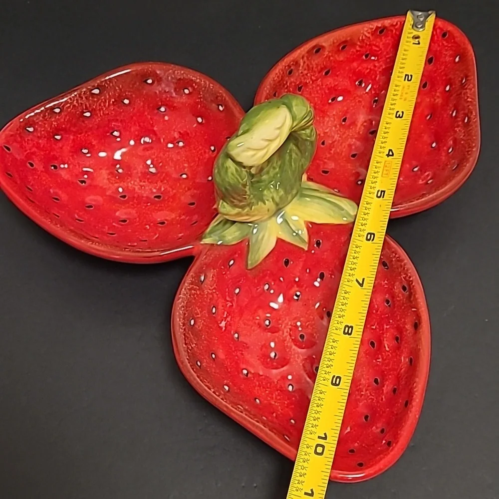 Vintage | Pier 1 Imports Straberry Trio Dish Serving Tray